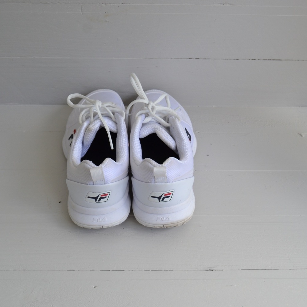 Fila White Sneakers Men's 8.5 Pickleball Shoes Volley Burst Athletic With Box - Picture 4 of 7